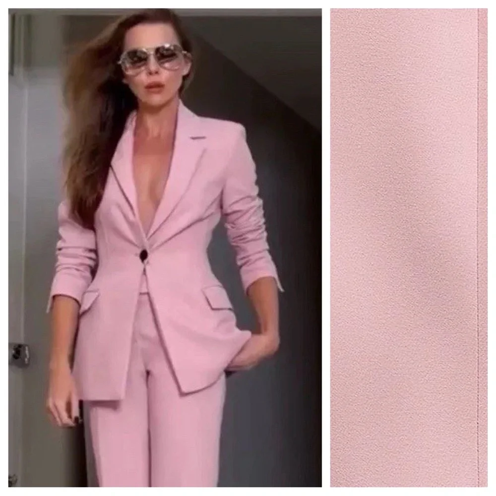 NWOT. Zara Pink Viscose Blend Fitted Tailored Blazer. Size XL. - Picture 2 of 11